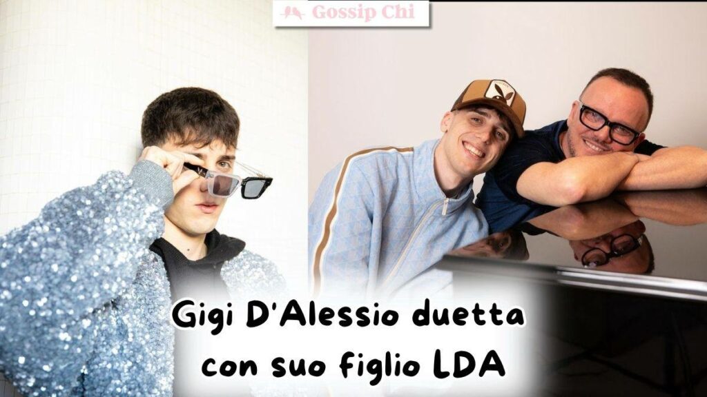 Gigi D'Alessio con suo figlio LDA